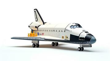 Displaying a 3D miniature Space Shuttle Columbia. Generative AI photo