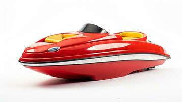 Displaying a 3D miniature Speedboat. Generative AI photo