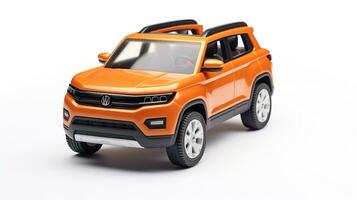 Displaying a 3D miniature SUV - Sports Utility Vehicle. Generative AI photo