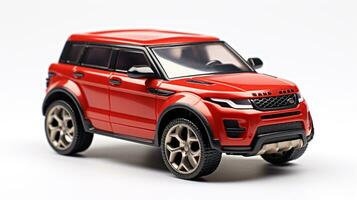 Displaying a 3D miniature SUV - Sports Utility Vehicle. Generative AI photo