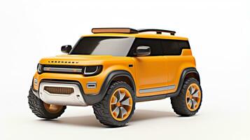 Displaying a 3D miniature SUV - Sports Utility Vehicle. Generative AI photo