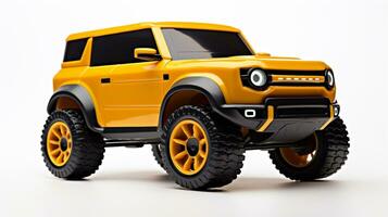 Displaying a 3D miniature SUV - Sports Utility Vehicle. Generative AI photo