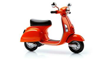 mostrando un 3d miniatura scooter motocicleta . generativo ai foto