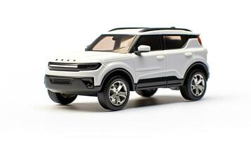 Displaying a 3D miniature SUV - Sports Utility Vehicle. Generative AI photo