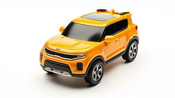 Displaying a 3D miniature SUV - Sports Utility Vehicle. Generative AI photo