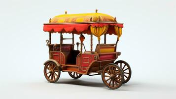 Displaying a 3D miniature Rickshaw. Generative AI photo