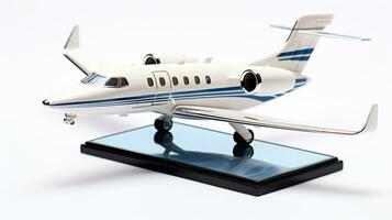 Displaying a 3D miniature Private Jet. Generative AI photo