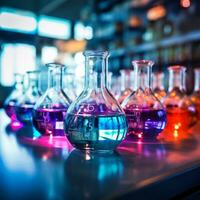 Colorful chemistry classroom photo