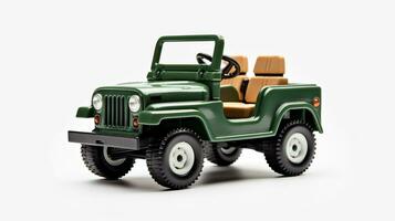 Displaying a 3D miniature Jeep. Generative AI photo