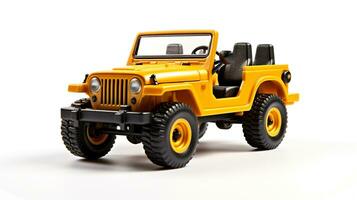 Displaying a 3D miniature Jeep. Generative AI photo