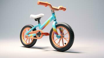 Displaying a 3D miniature Hybrid Bike. Generative AI photo