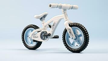 Displaying a 3D miniature Hybrid Bike. Generative AI photo