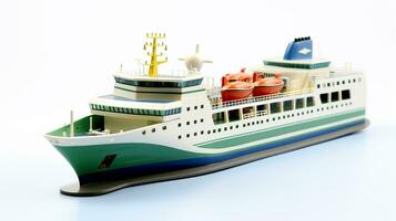 Displaying a 3D miniature Ferry. Generative AI photo