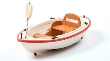 Displaying a 3D miniature Dinghy. Generative AI photo