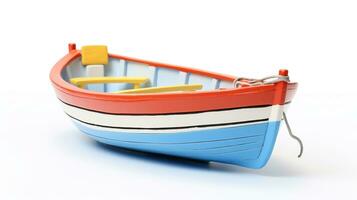 Displaying a 3D miniature Dinghy. Generative AI photo