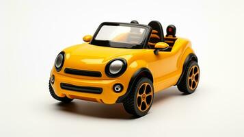 mostrando un 3d miniatura eléctrico coche. generativo ai foto