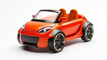 Displaying a 3D miniature Electric car. Generative AI photo