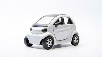 Displaying a 3D miniature Electric car. Generative AI photo