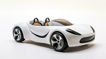 Displaying a 3D miniature Electric car. Generative AI photo