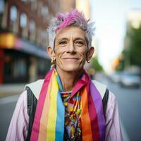 Resilient lgbt activist portrait photo