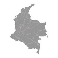 Quindio department map, administrative division of Colombia. vector