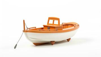 Displaying a 3D miniature Dinghy. Generative AI photo