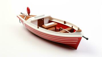 Displaying a 3D miniature Dinghy. Generative AI photo