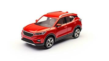 Displaying a 3D miniature Crossover car. Generative AI photo