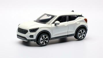 Displaying a 3D miniature Crossover car. Generative AI photo