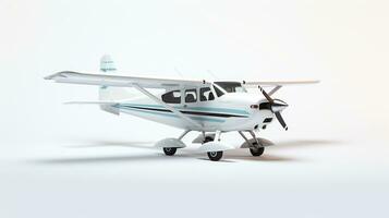 Displaying a 3D miniature Cessna 172. Generative AI photo