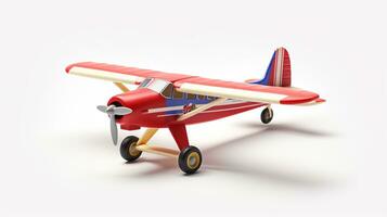 mostrando un 3d miniatura carta avión. generativo ai foto