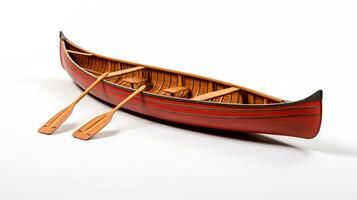 Displaying a 3D miniature Canoe. Generative AI photo
