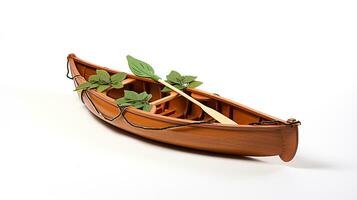 Displaying a 3D miniature Canoe. Generative AI photo