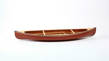 Displaying a 3D miniature Canoe. Generative AI photo
