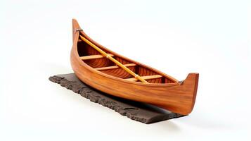 Displaying a 3D miniature Canoe. Generative AI photo