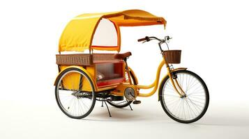 Displaying a 3D miniature Bicycle Rickshaw. Generative AI photo