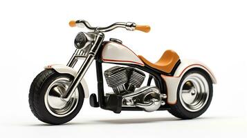 mostrando un 3d miniatura corcho motocicleta. generativo ai foto