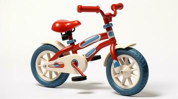 mostrando un 3d miniatura bicicleta. generativo ai foto