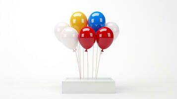 Displaying a 3D miniature Balloon. Generative AI photo