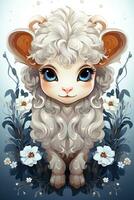 Aries zodiac sign cute cartoon photo