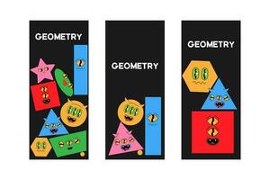 geométrico formas marcadores maravilloso psicodélico ilustración. vivo elementos vector