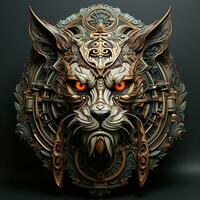 realistic 3d tiger head illustration ai photo