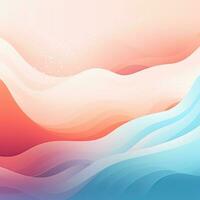 Simple colorful rainbow background with waves. Generative AI photo