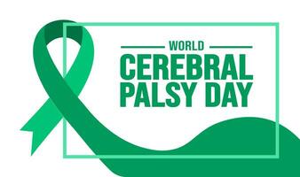 October is World Cerebral Palsy Day background template. Holiday concept. background, banner, placard, card, and poster design template with text inscription and standard color. vector illustration.