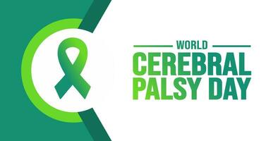 October is World Cerebral Palsy Day background template. Holiday concept. background, banner, placard, card, and poster design template with text inscription and standard color. vector illustration.