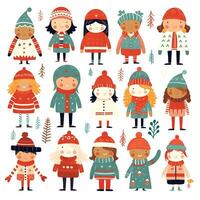 christmas people element object isolated background holiday design illustration generative Ai. photo