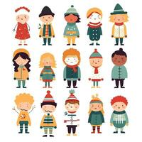 christmas people element object isolated background holiday design illustration generative Ai. photo