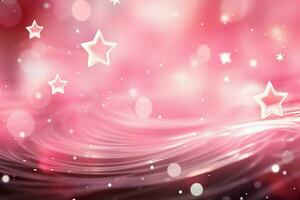 A dreamy background in soft pink hues adorned with sparkling magic stars AI Generated photo