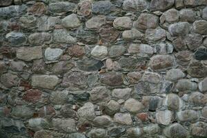 Wall Made with Round Stones photo
