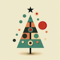 Christmas tree toy minimalist style, Christmas flat geometric style high quality ai generated image photo